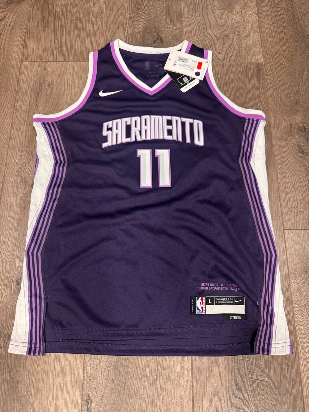 Nike Sacramento Kings Domantas Sabonis #11 NBA Basketball Jersey Youth L 14/16